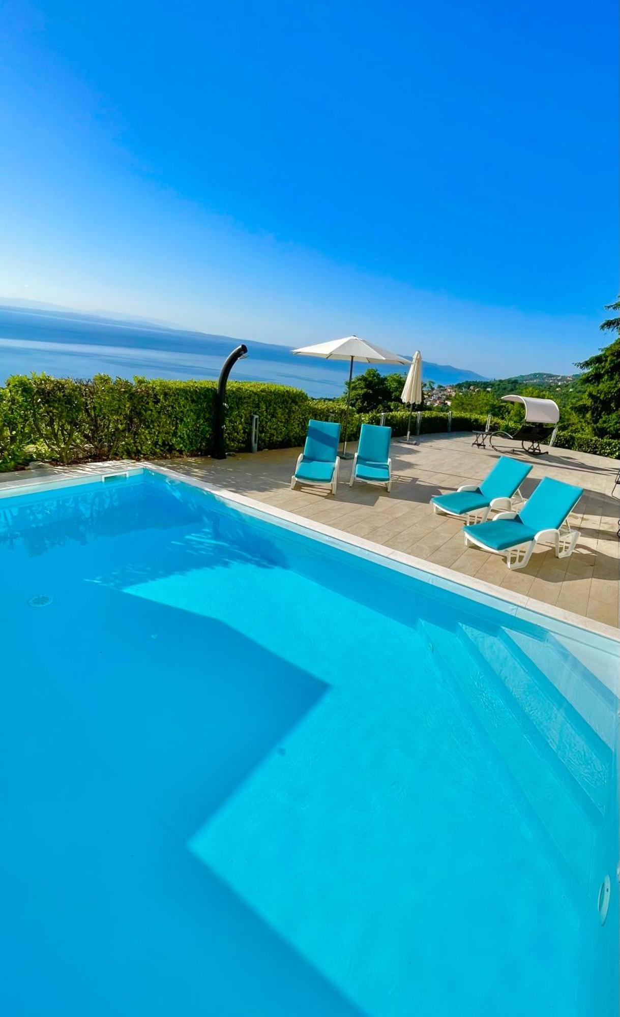 Luxury Villa Eternity - Marvelous Sea View - Box Spring Beds - Opatija-Poljane Ngoại thất bức ảnh